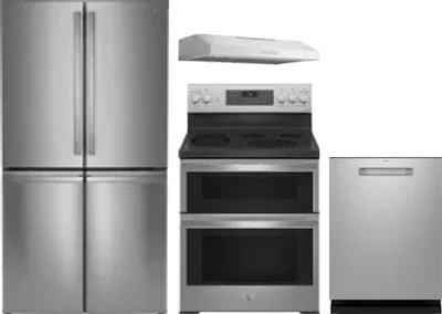 4 Piece Package Includes Refrigerator, Range, Hood And Dishwasher